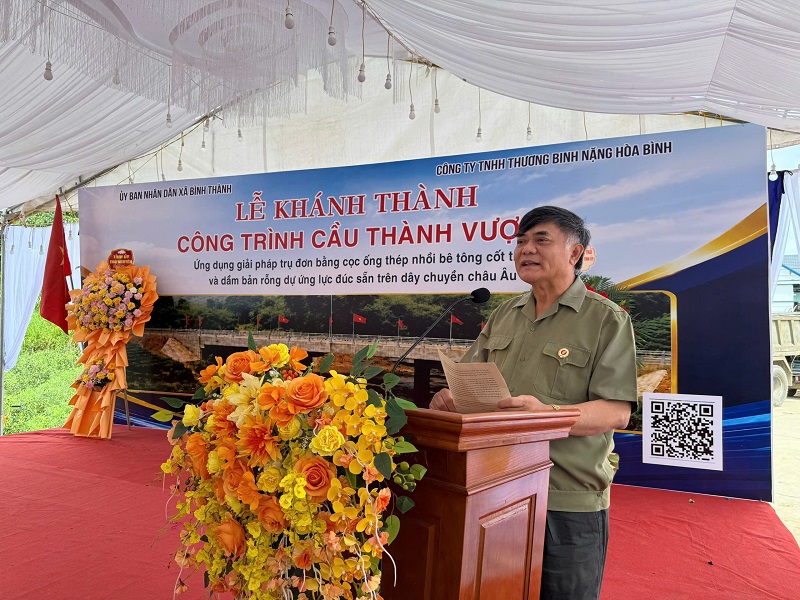Đại gia Đường "Bia" trao tặng cầu công nghệ mới cho xã Bình Thành - Thái Nguyên