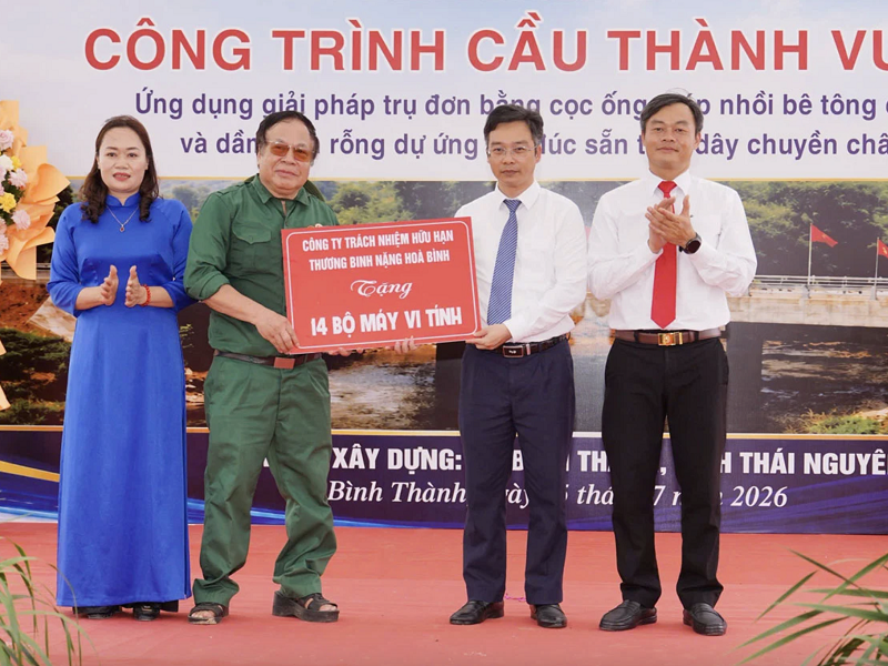 Khánh thành cầu Thành Vượng tại ATK Định Hóa, Thái Nguyên